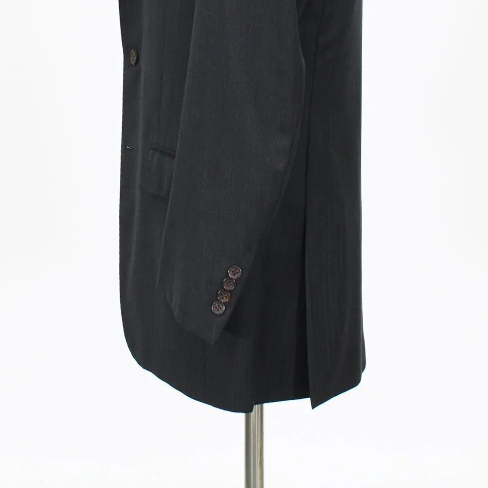 Ralph Lauren Polo 40R Black Solid 2-Button Sport Coat Blazer Jacket P376